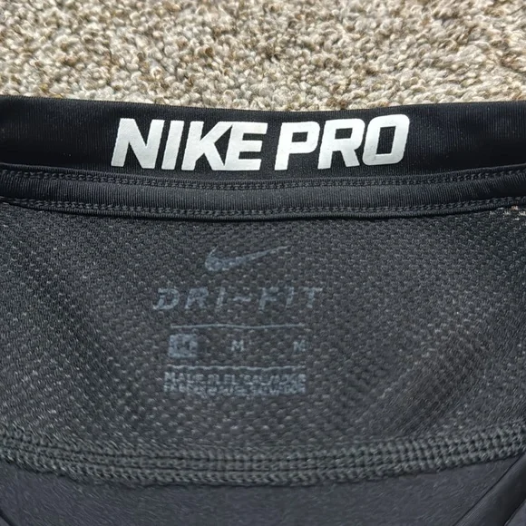 NIKE Men's Slim Fit Sweat-Wicking Quick Dry Long-Sleeve Top Size M In Black - Picture 4 of 9